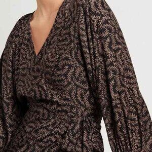 Natalie Martin Stephanie Dress in Fern Print Expresso